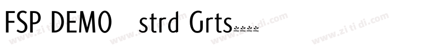 FSP DEMO   strd Grts字体转换